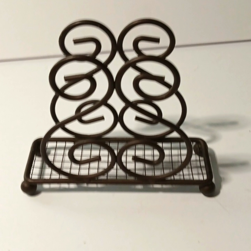 Scroll Collection Steel Napkin Holder, Bronze